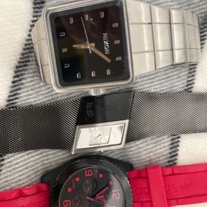 You can have all 3 watches for $50 or Nixon $30 - vistal $30- adidas - $15